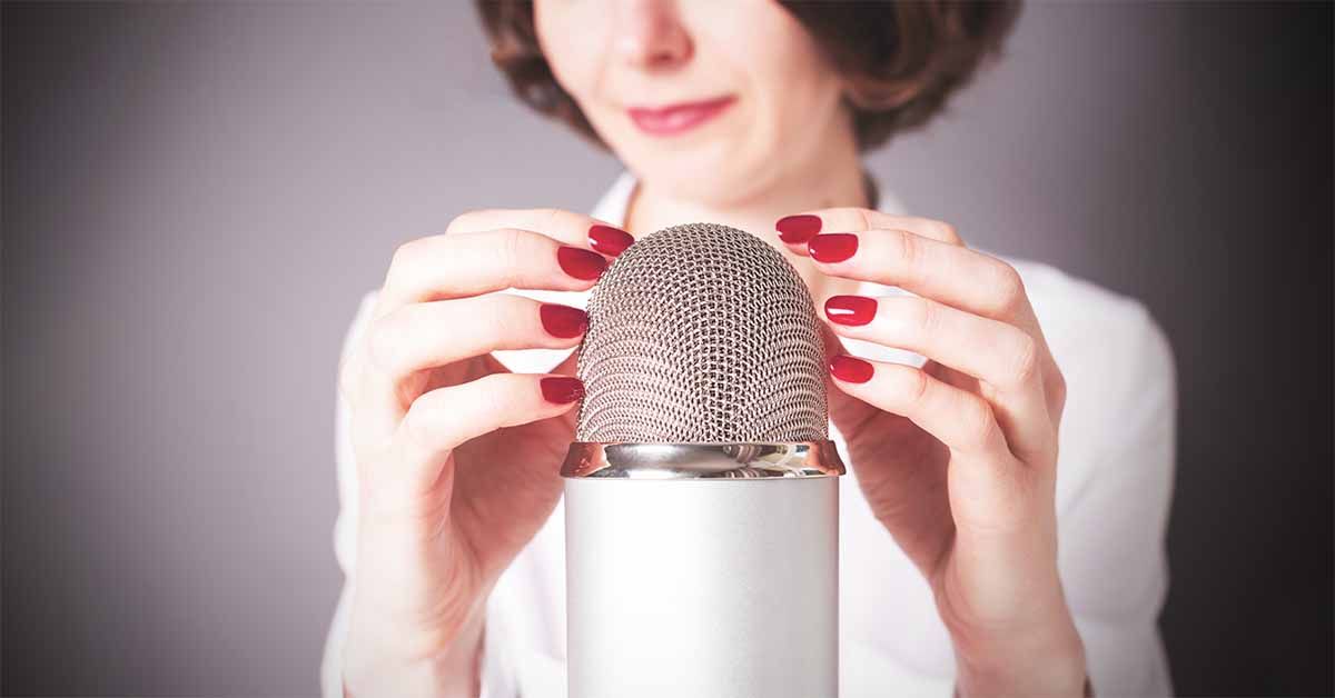 Asmrtist with microphone