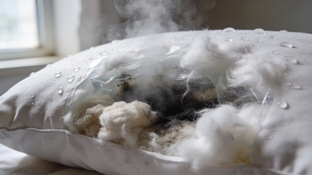 musty smell from pillows
