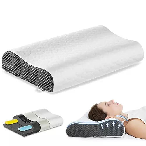 Memory foam pillow with a removable, washable cover